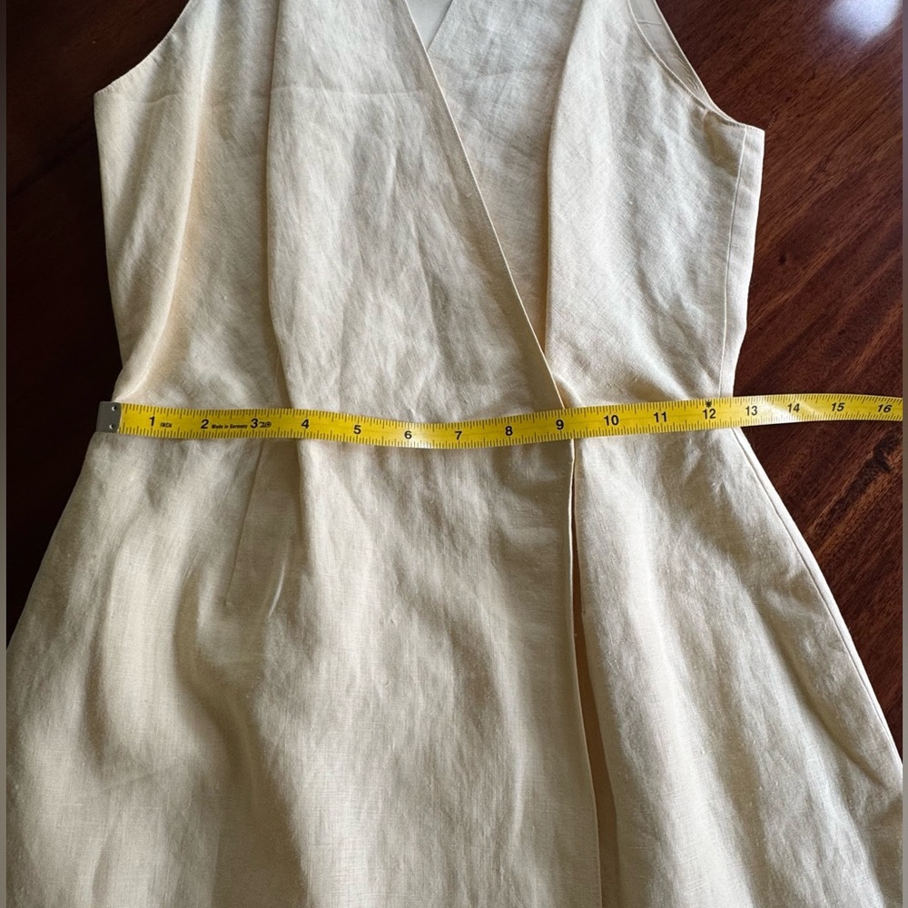 J. Crew Pale Yellow Sleeveless Linen Sheath Dress - Picture 5 of 7